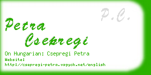 petra csepregi business card